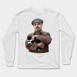 Lenin and a Black and White Cat Long Sleeve T-Shirt